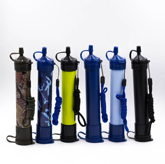 Outdoor portable straw water purifier