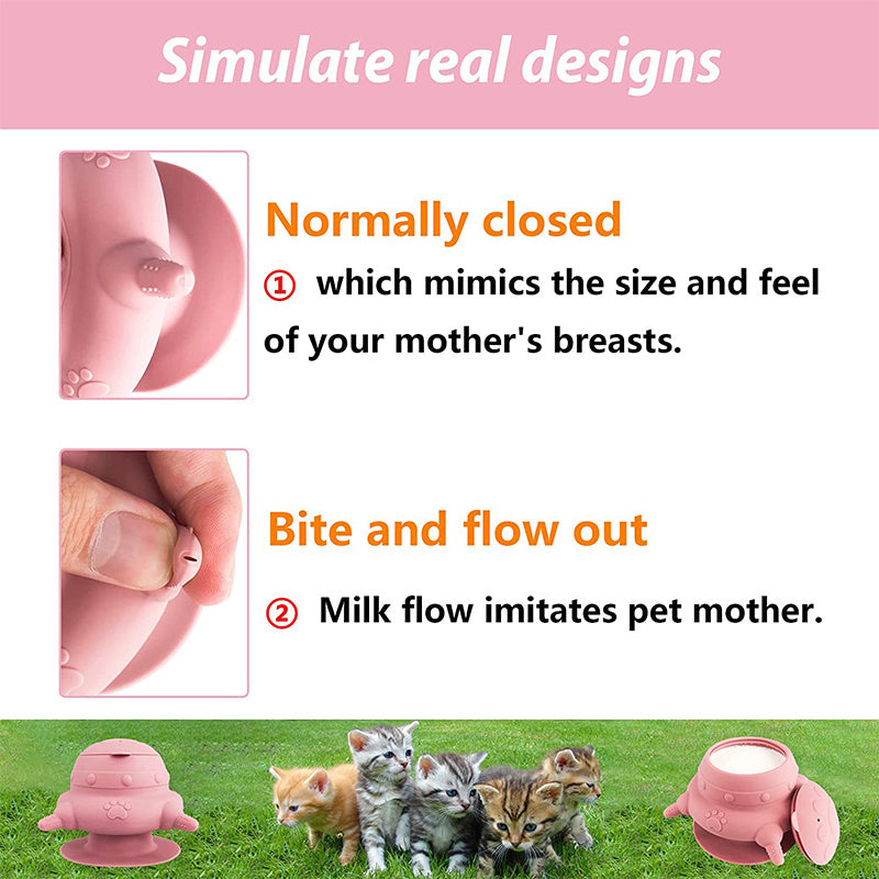 Puppy Feeder With 4 Teats Puppy Bottles For Nursing Silicone Puppies Milk Feeder For Kittens Puppies Rabbits Cat Dog Bowls Pet Products