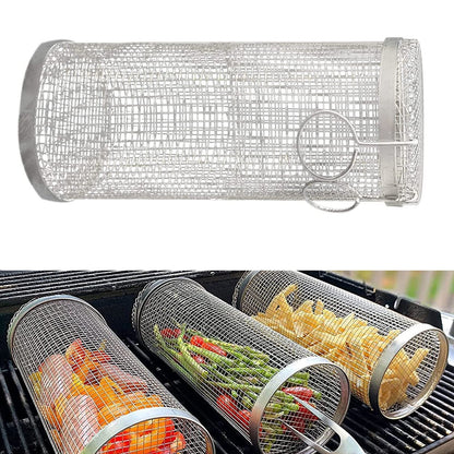 GrillMaster Rolling Basket - The Ultimate Portable BBQ Tool