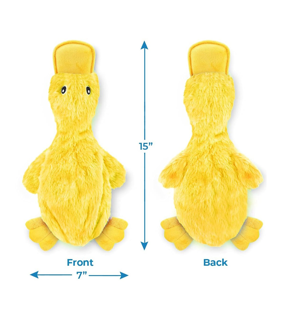 Product Number 39 / Duckie Delight™ - Mess-Free Crinkle Duck Toy for Dogs