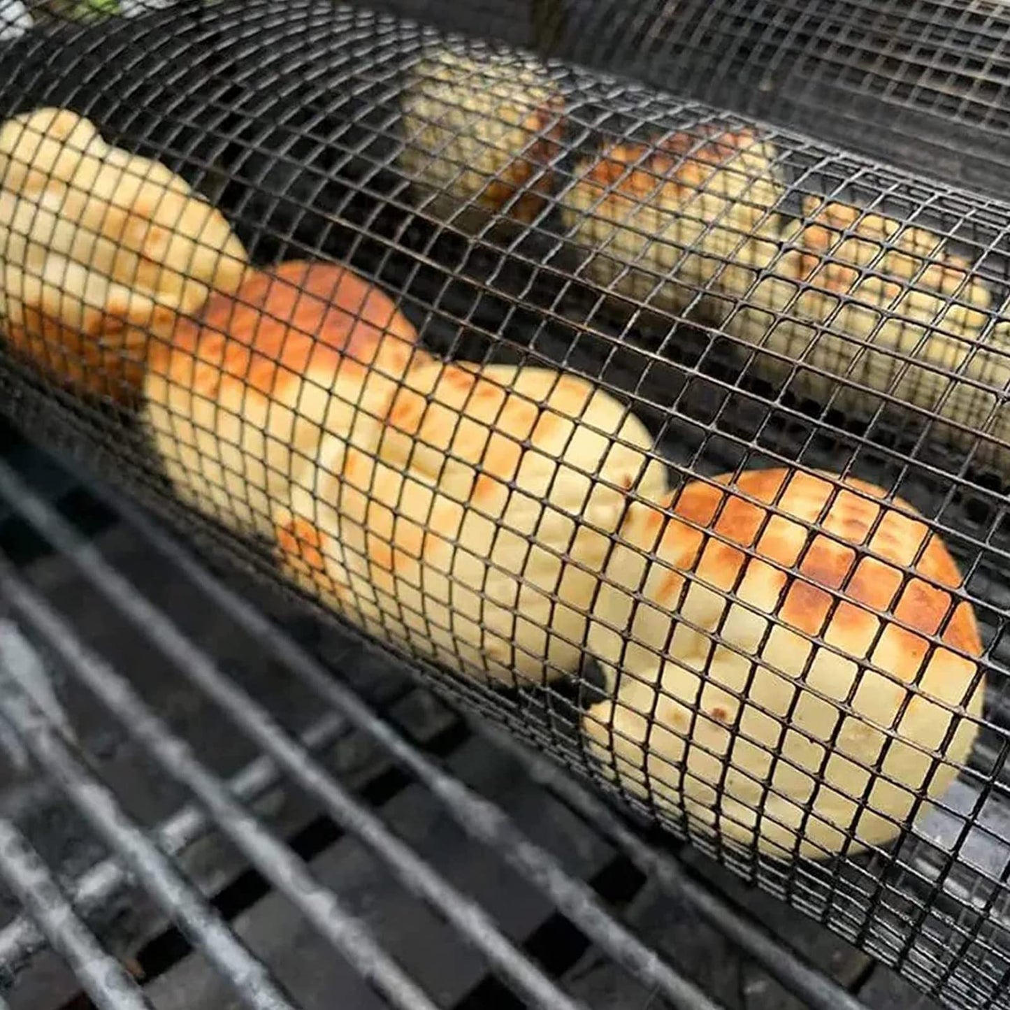 GrillMaster Rolling Basket - The Ultimate Portable BBQ Tool